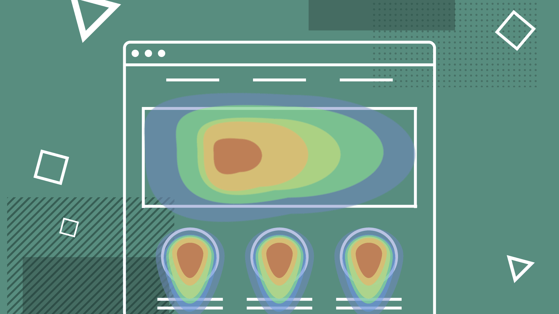 User behavior heatmap showing how visitors interact with a website